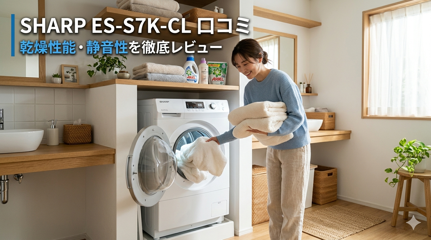 SHARP ES-S7K-CL口コミ 評判
